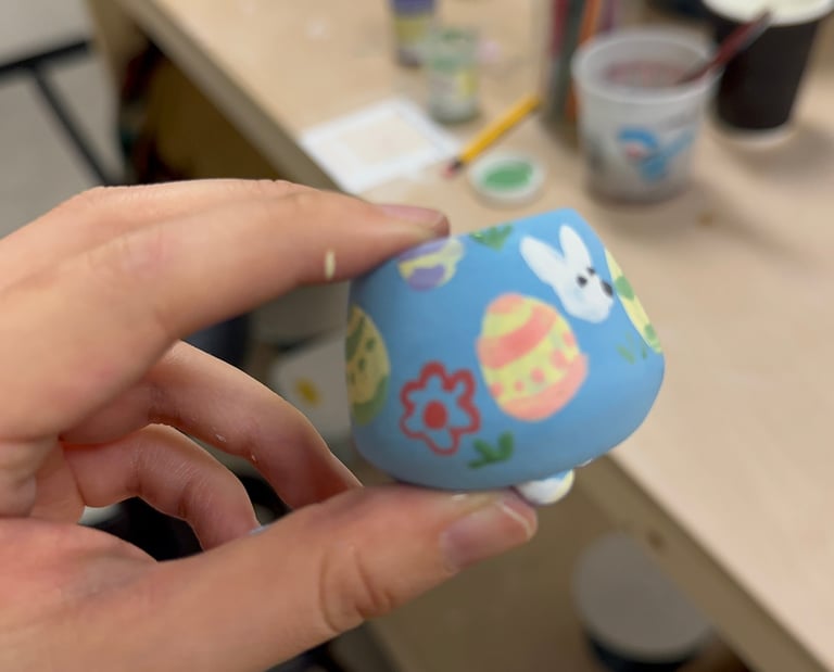 Seasonal themed art activities like easter and halloween