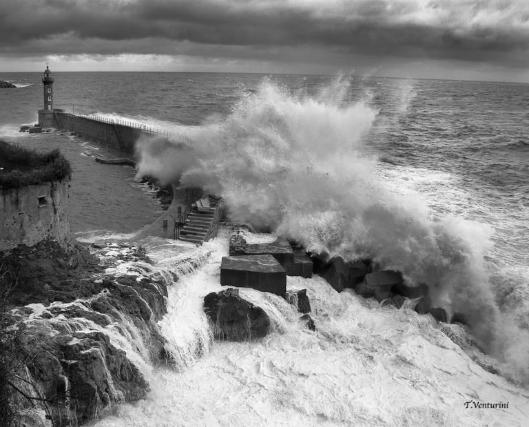 Digigraphie d'une tempête à Bastia par Ciel de Corse Thierry Venturini 