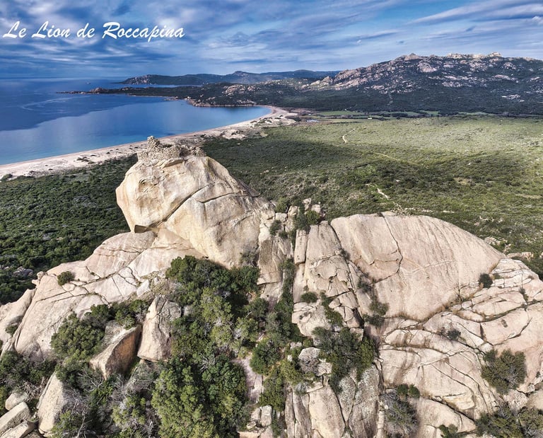 Photographie d'art vue du ciel de Roccapina par Ciel de Corse Thierry Venturini 