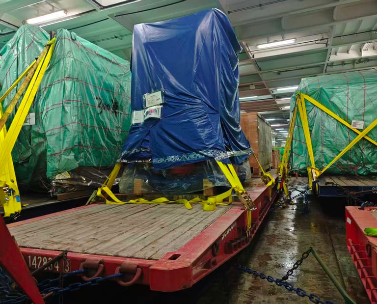 RORO shipment of a 365-ton hot forging press to Chennai