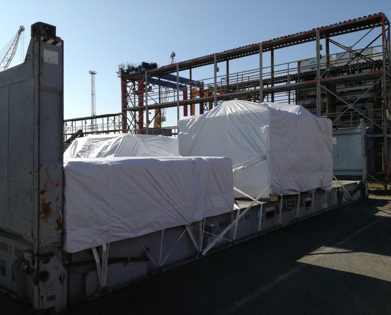 170-ton hot forging press prepared for shipment to Shanghai