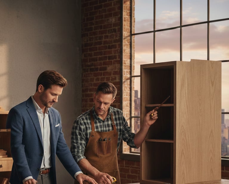 el cliente siendo atendido por el profesional de ensamblado en Láchar