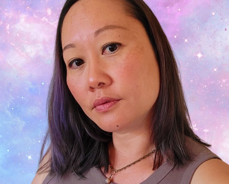 Nancy Leung, leading a Channelling workshop at Spiritual WTF?! Experience, October 20, 2024.