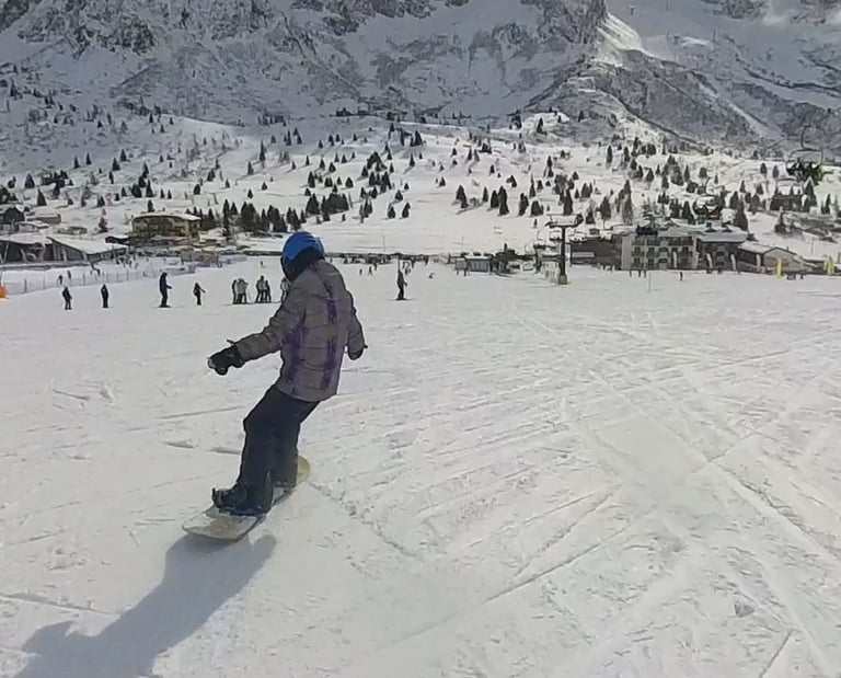 snow boarding passo tonale