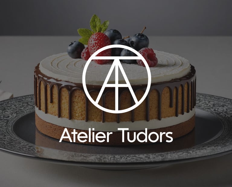 Atelier Tudors logotype marque pâtisserie / gâteaux