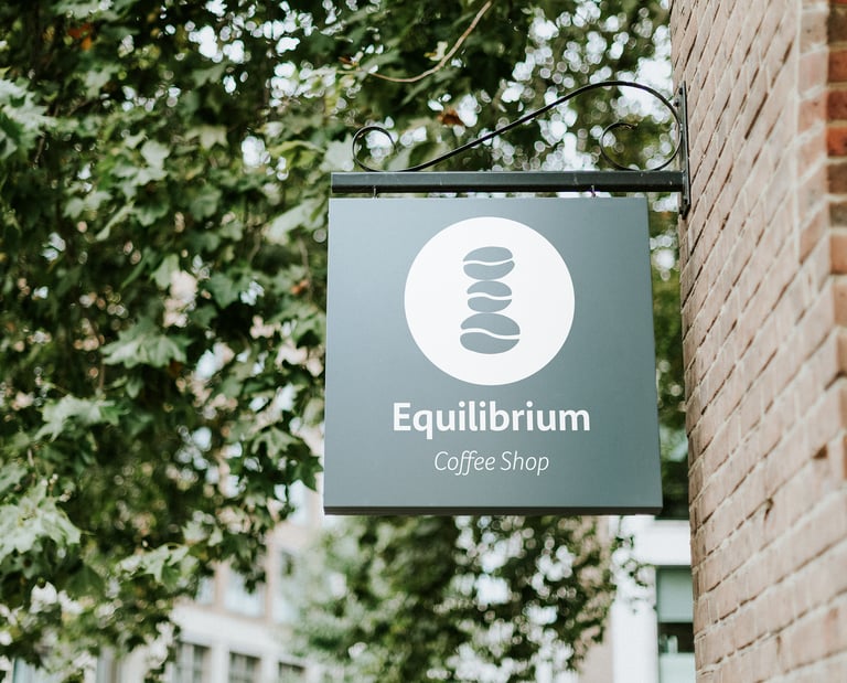 Enseigne Equilibrium Coffee shop