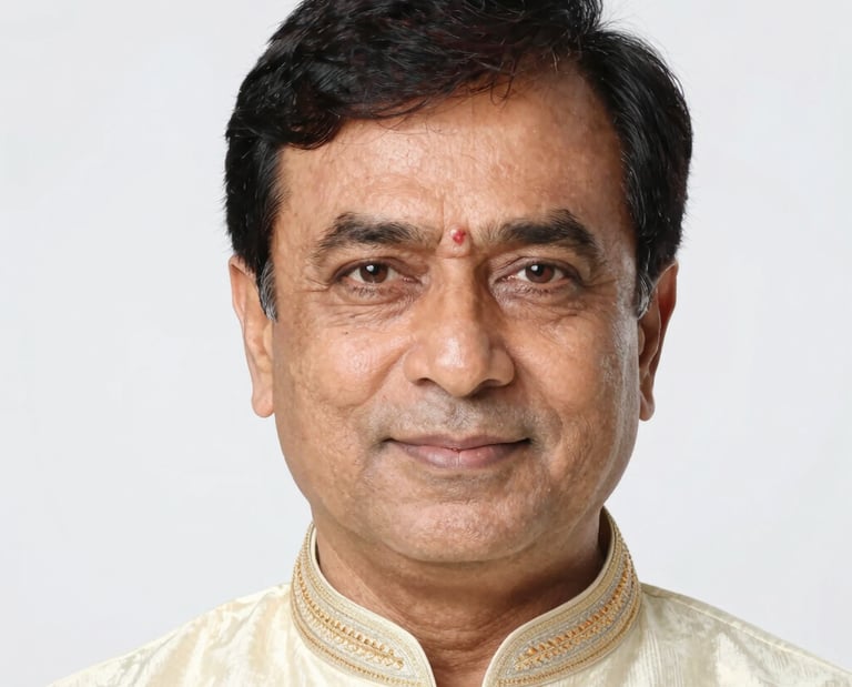 Portrait of the Shivansh Logistics leadership team standing confidently in front of company trucks.