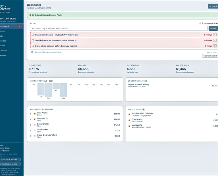 The dashboard of MyHubMyWay is easy to navigate