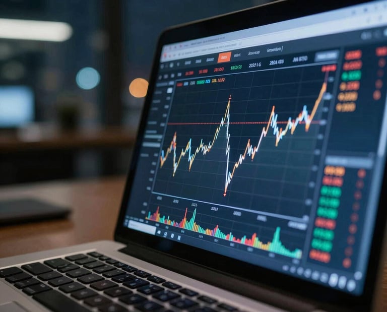 selective focus photography of graph