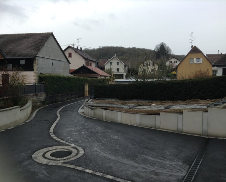 fourniture et pose de murs en béton lisse à illzach
