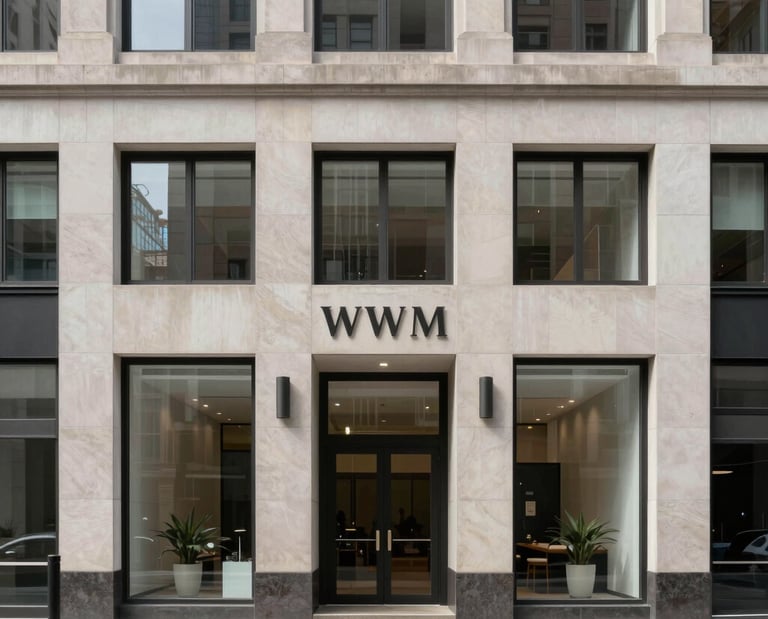 Minimalistic illustration showing digital banking icons connected by smooth lines on a light gray background.