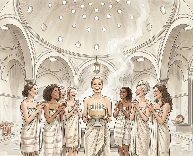 Traditional Bridal Bath (Gelin Hamami) ritual with friends at Hizirbey Hamami