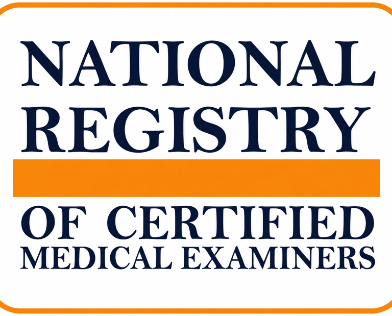 FMCSA certified medical examiner performing DOT physical