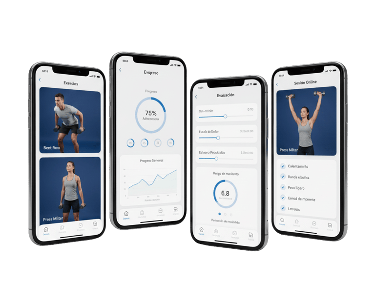 Programa online de rehabilitación de hombro guiado por fisioterapeuta