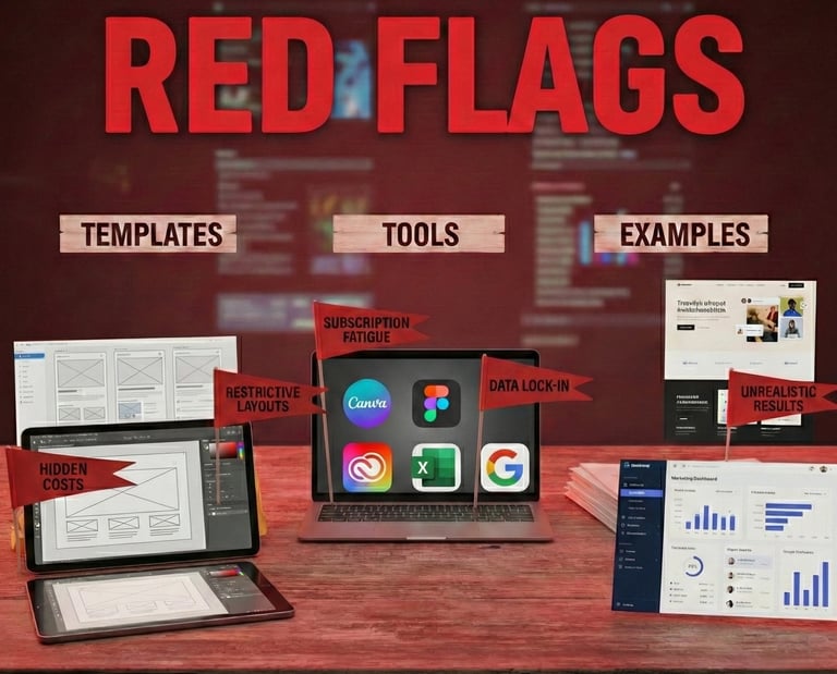 Red flags in pitch deck templates, tools, and examples