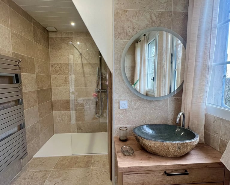 réalisation salle de bain sur mesure à Tessel- Baïa Home