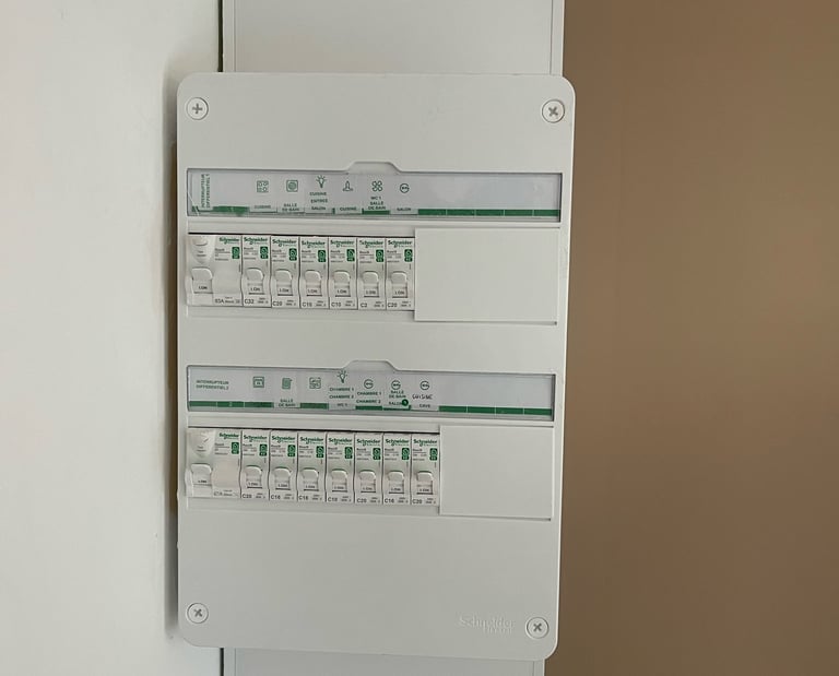Tableau électrique d'une rénovation complète d'un appartement
