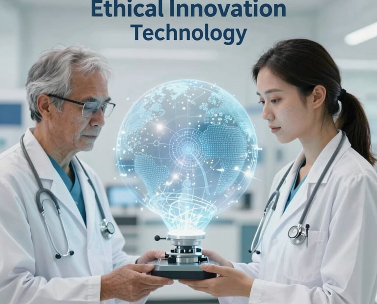 Modern medical equipment being carefully inspected in a clean facility.