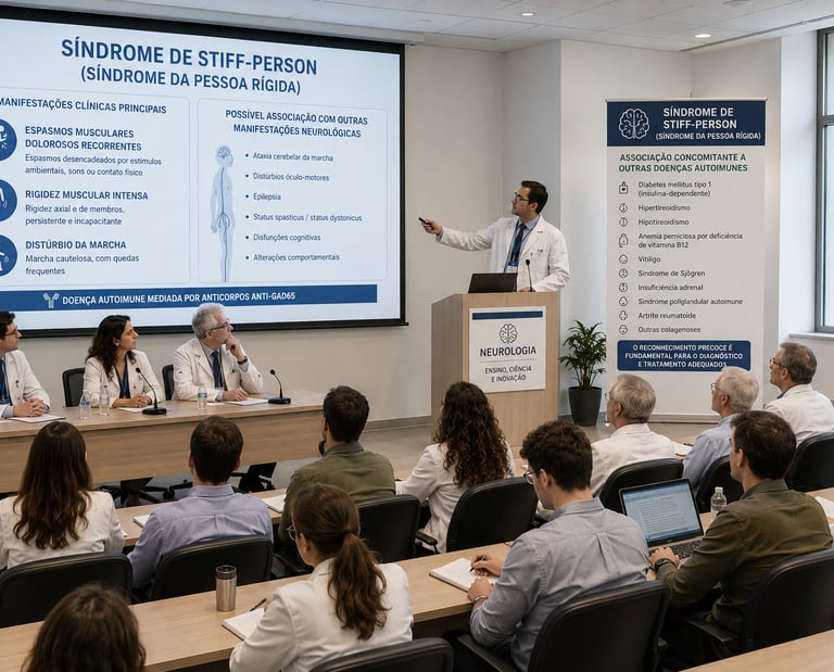 Síndrome de Stiff-Person; Síndrome da Pessoa Rígida; PERM; anti-GAD65, anti-receptor de glicina