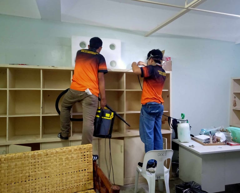 Professional cockroach control treatment by Jansen Pest Control in a Bacolod City kitchen
