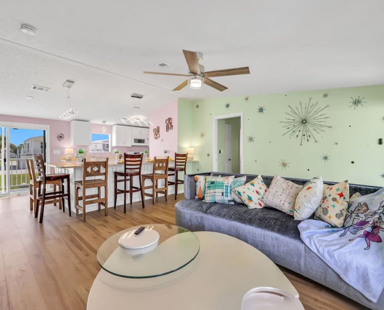 Orbit City Vacation Rental Living Area