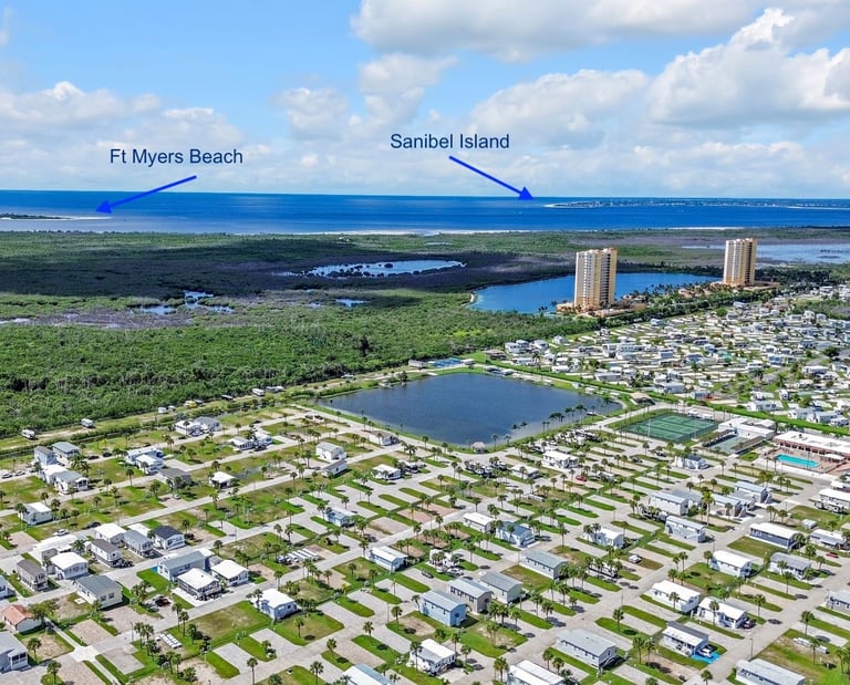 Quaint Cottage Vacation Rental Aerial View