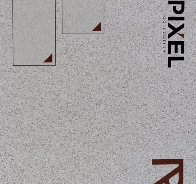 Pixel Smoke fullbody porcelain slabs from Rock Slabs, showcasing 15mm thickness options and available dimensions for