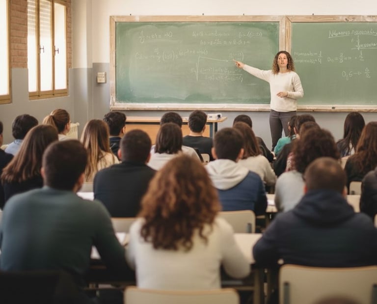 Yoyo Chirkes enseignant les sciences et les mathématiques à des étudiants universitaires à Genève