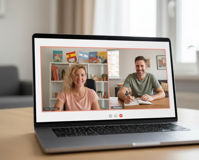 Cours d’espagnol en ligne avec Yoyo Chirkes via visioconférence