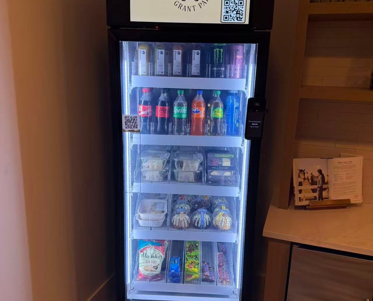 AI-powered smart cooler vending machine at The Boulevard Grant Park Atlanta - BTOZ unattended retail