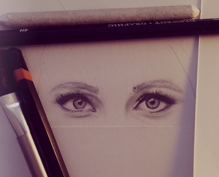 Piirros naisen silmistä