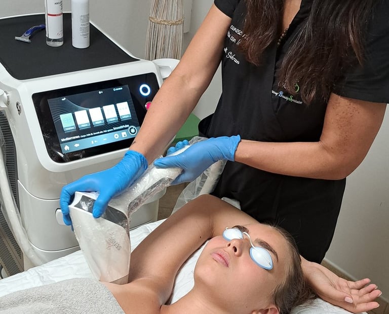 Epilazione laser al diodo ascelle con trattamento professionale in centro estetico