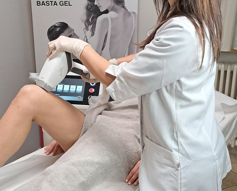 Trattamento epilazione laser al diodo polpacci a Riccione per riduzione progressiva dei peli
