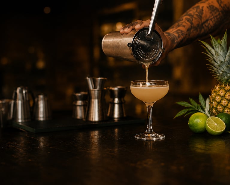 Making Latin Cocktail in Mestizo