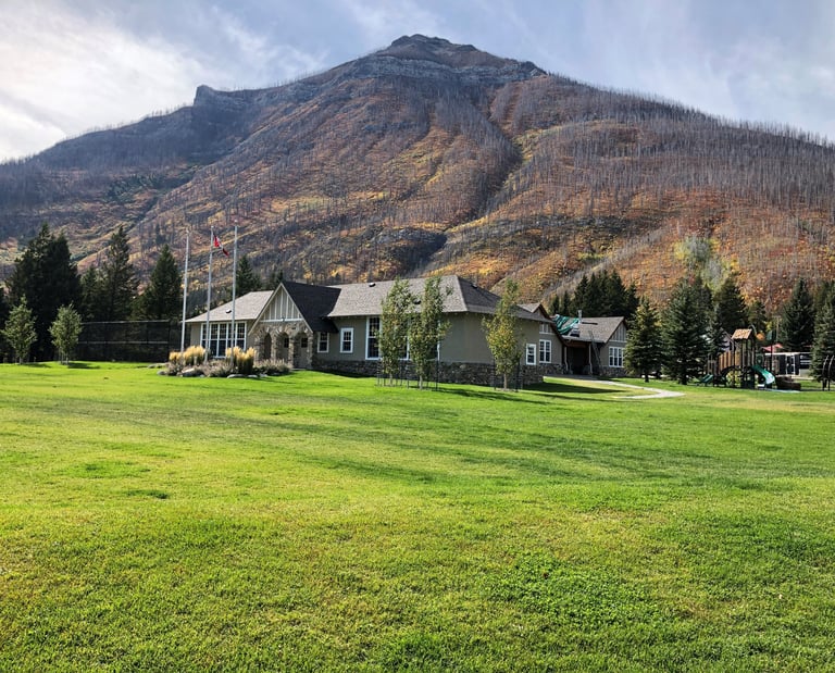 Waterton Community Centre in Fall by Scott Barton