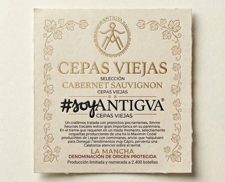 Etiqueta Selección Cepas Viejas Crianza 2017 - ANTIGVA