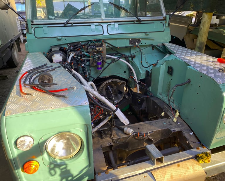 a series 3 land rover getting an engine replacement