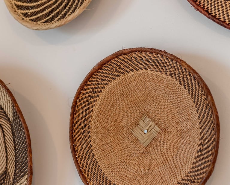 a collection of baskets weave 