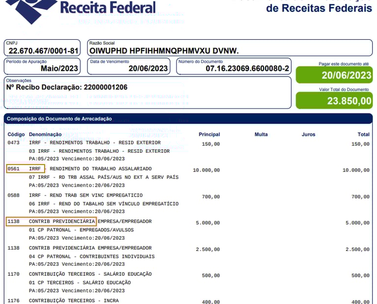 Boleto Receita Federal