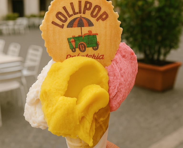gelato lollipop