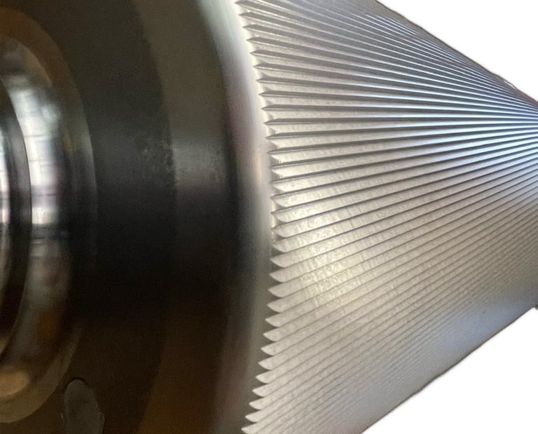 Cilindro estriado, corrugado, rodillo estriado, fluting roll, Riffeln walzen, rolls services