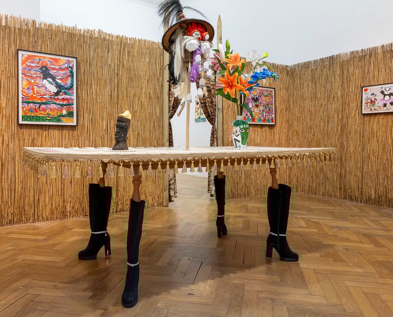 Andrew Is Trapped in Tiger Fur Church, 2025, exhibition view, Sperling, Munich ©Andrew Gilbert