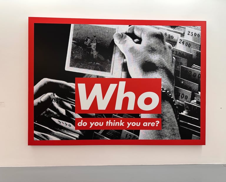 Barbara Kruger, Untitled 5Who do you think you are?), 1997 Screen print on vinyl mounted on a frame 