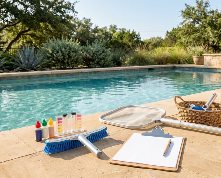 Pool care basics for a residential pool in Round Rock TX