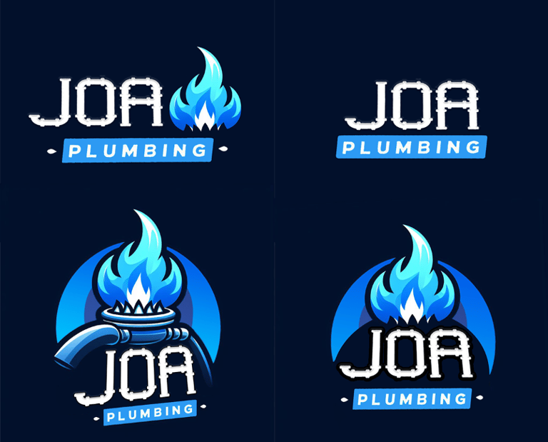 logo design and brand identity for JOA Plumbing