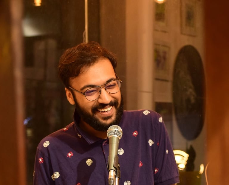 Wolf Cryman, a rapper performs at an Orange Octopus event in 2018