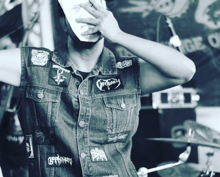 Satyajit Gargori, vocalist of Pune based metal band - Dead Exaltation performing in 2016.