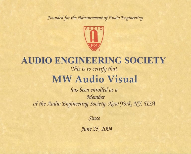 Audio Engineering Society Member Michael Warren