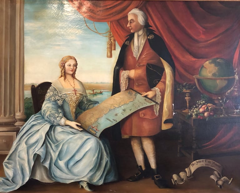 Peinture de Sir John Yeamans et de sa femme vers 1665