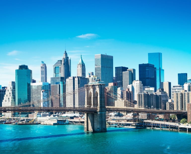 vista da ponte Brooklin de Nova Iorque